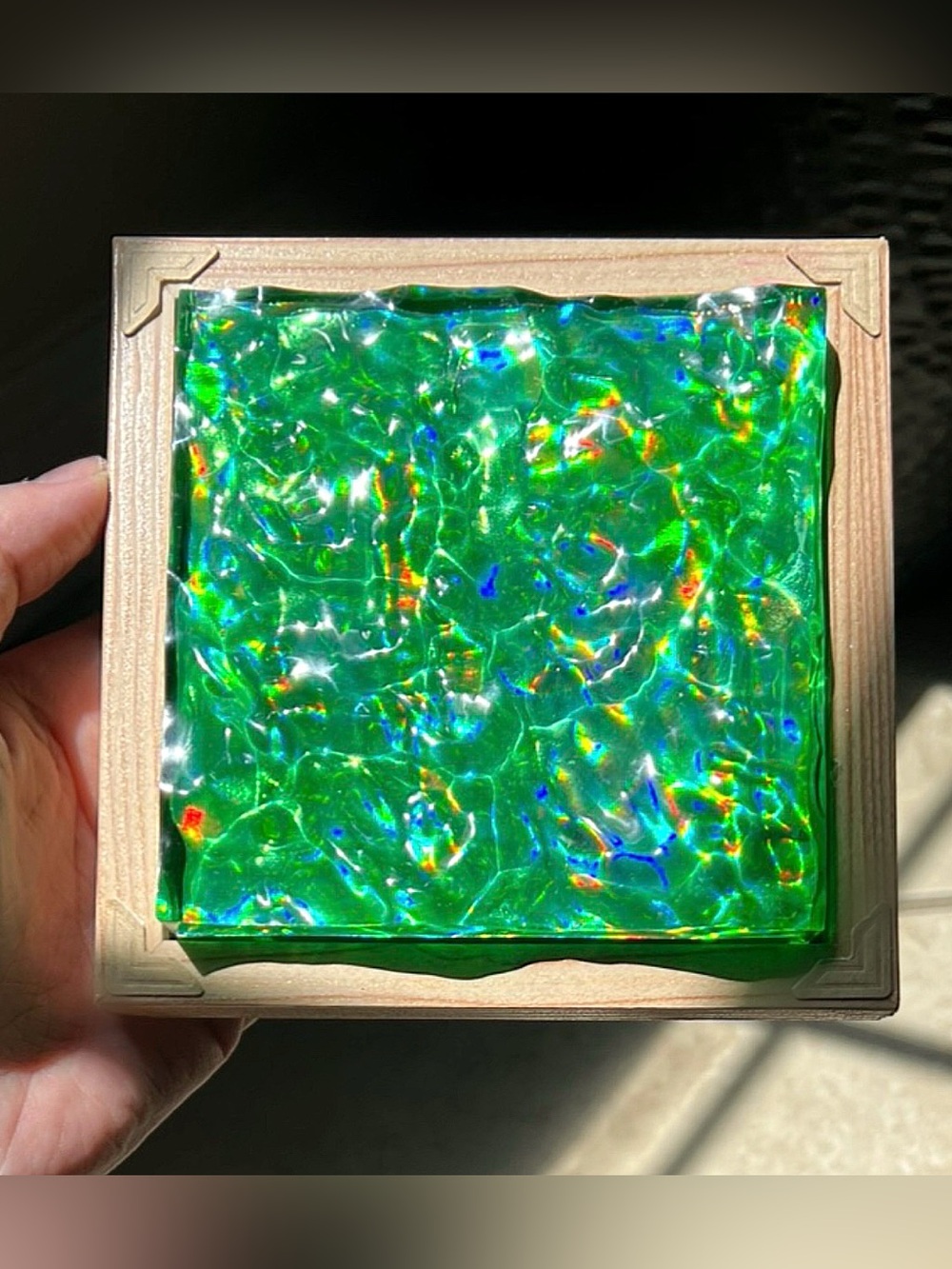 Green Holographic Aqua Art